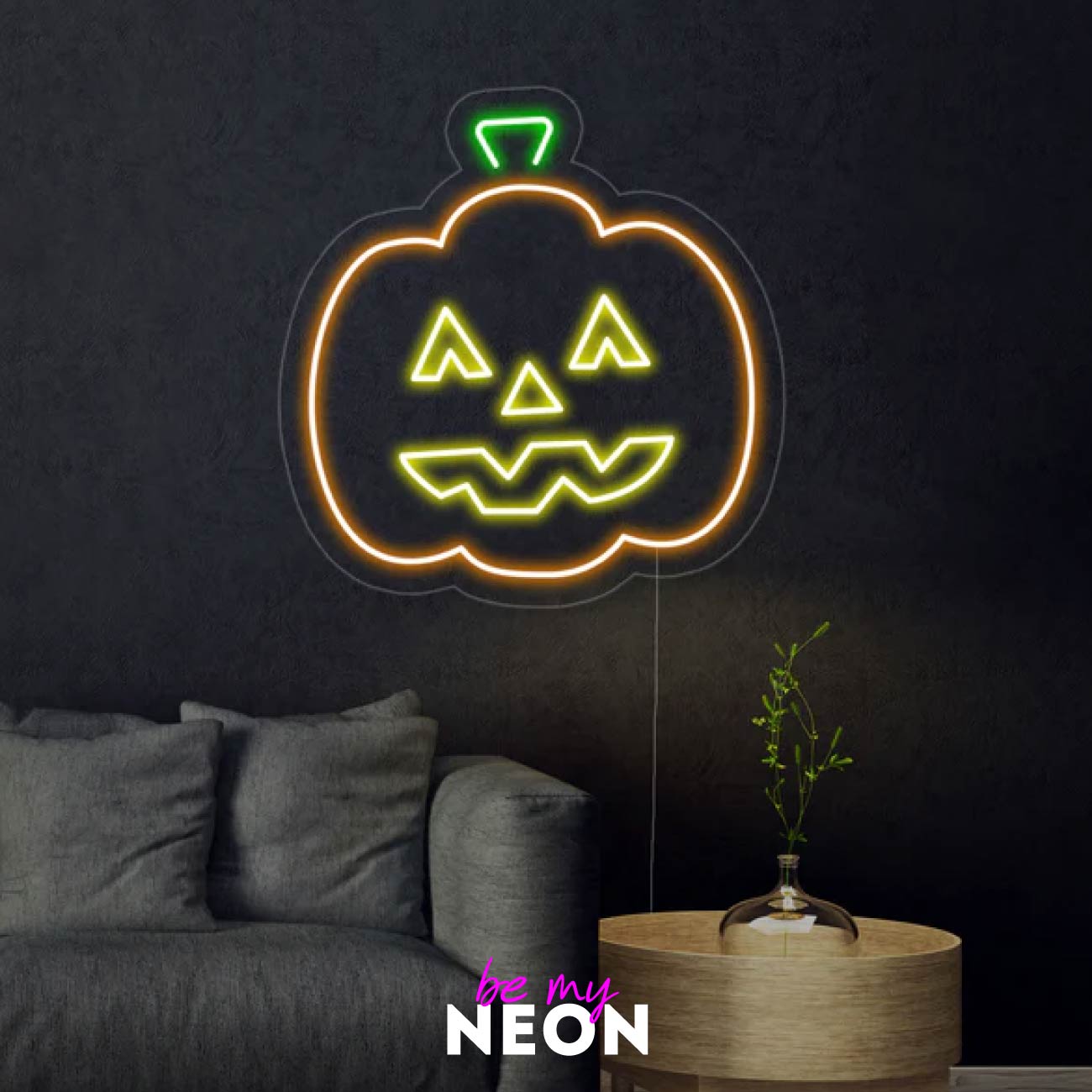 "Kürbis Halloween Pumpkin" Leuchtmotiv aus LED Neon