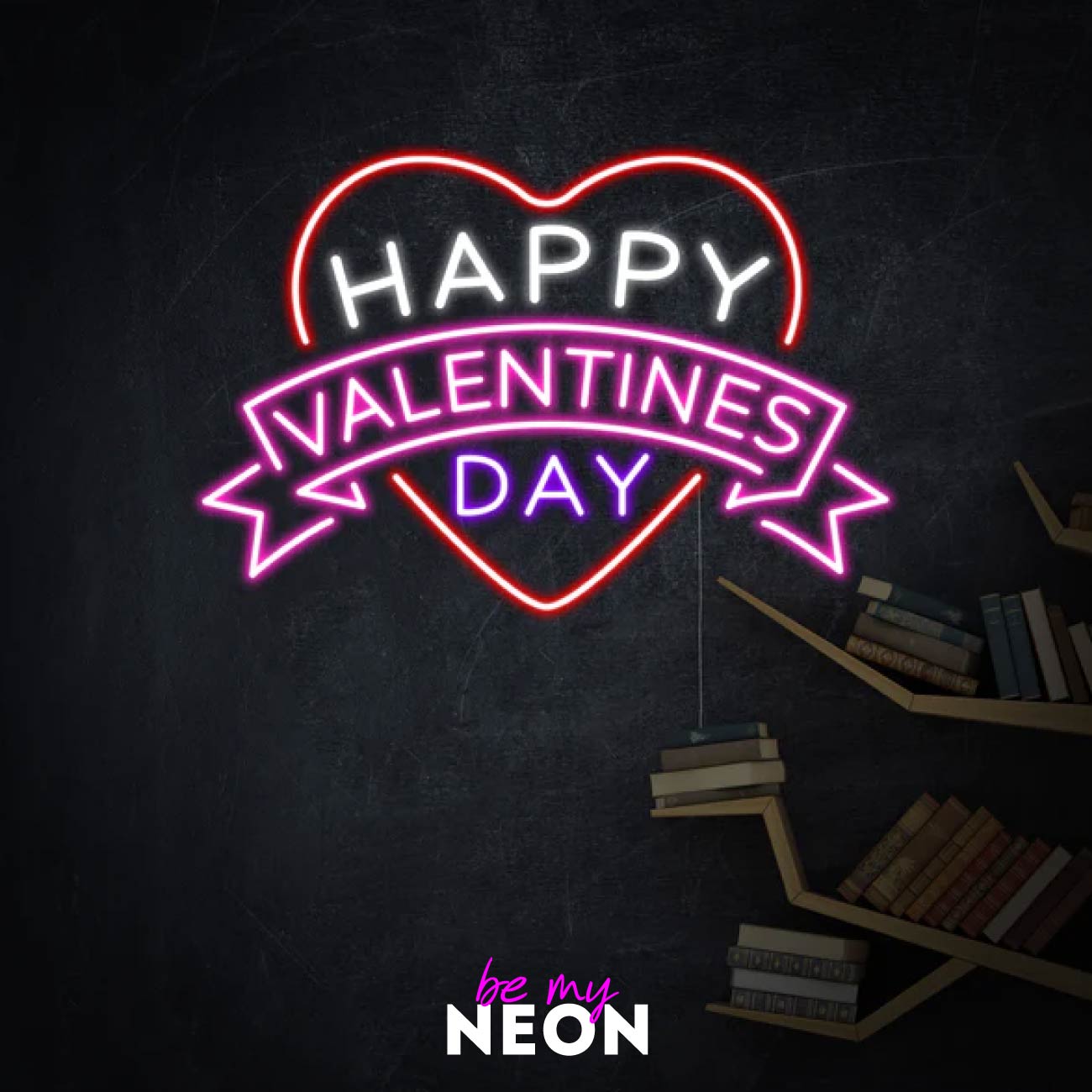"Happy Valentines Day - Valentinstag Liebe" Leuchtmotiv aus LED Neon