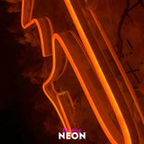 "auf und davon!"  Leuchtmotiv aus LED Neon