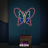 "Schmetterling Bunt" Leuchtmotiv aus LED Neon