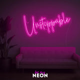 "unstoppable" LED Neonschild