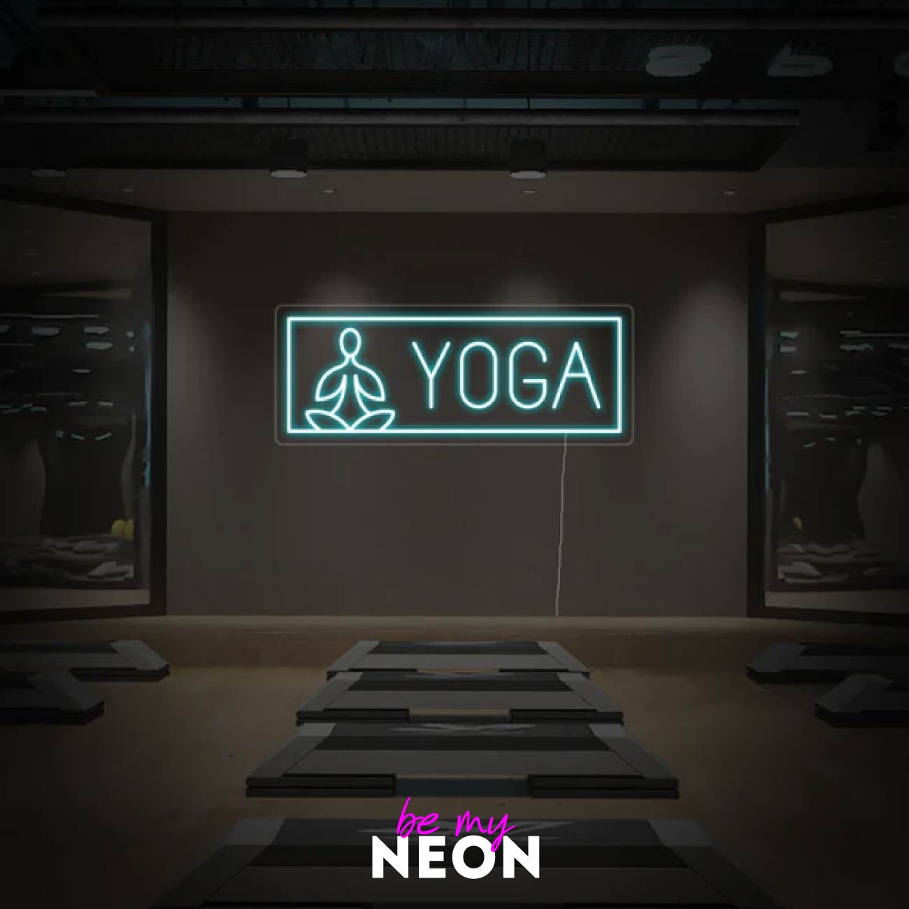 "Yoga Schild Buddha Meditation" LED Neonschild