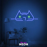"Katze gelbe Augen" Leuchtmotiv aus LED Neon