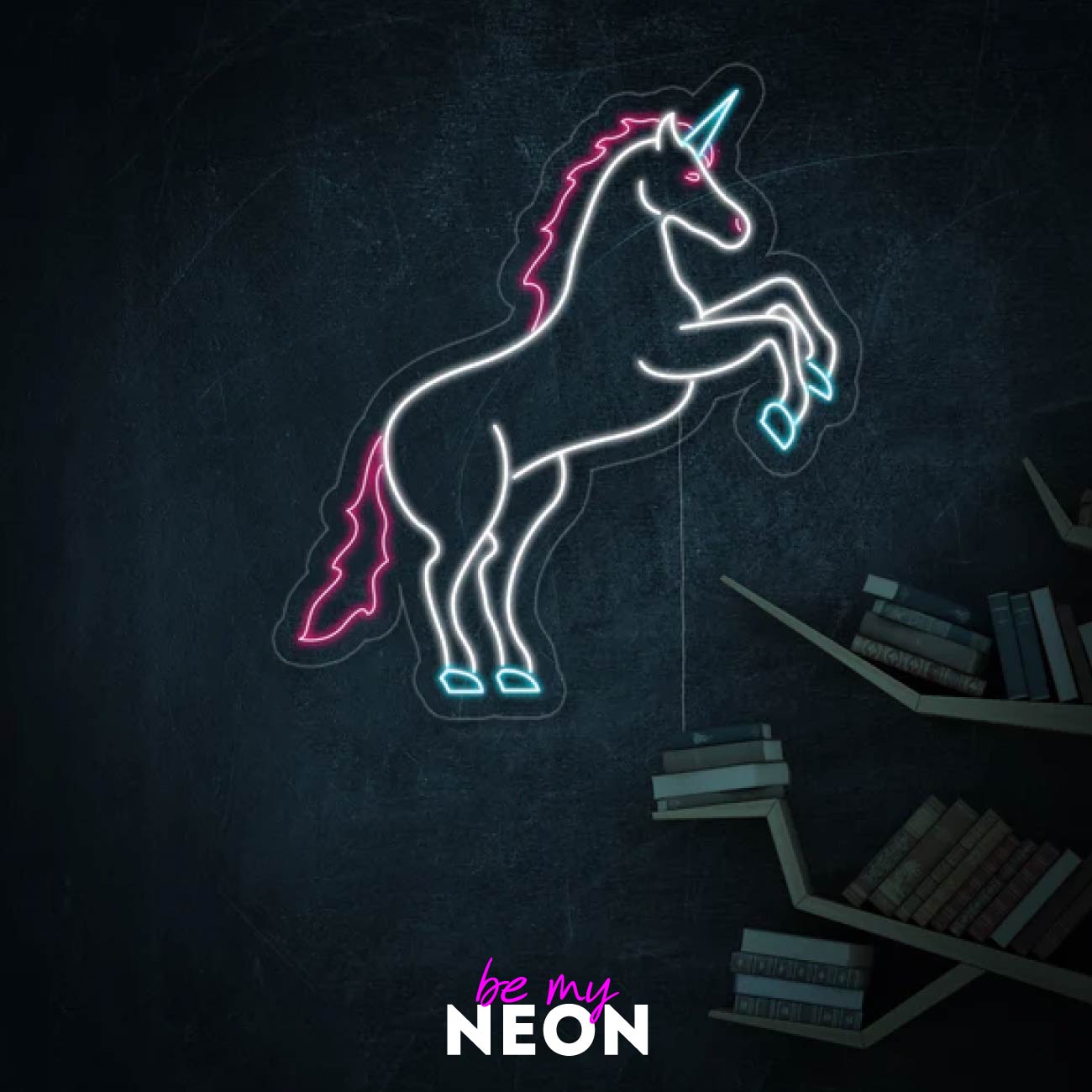 "Einhorn Pferd" Leuchtmotiv aus LED Neon