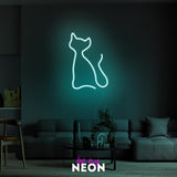 "Katze Abstrakt" Leuchtmotiv aus LED Neon