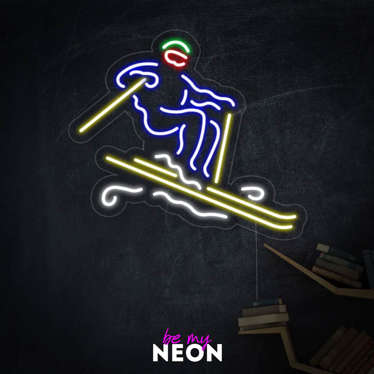 "Skifahrer - Sport Symbol" LED Neonschild