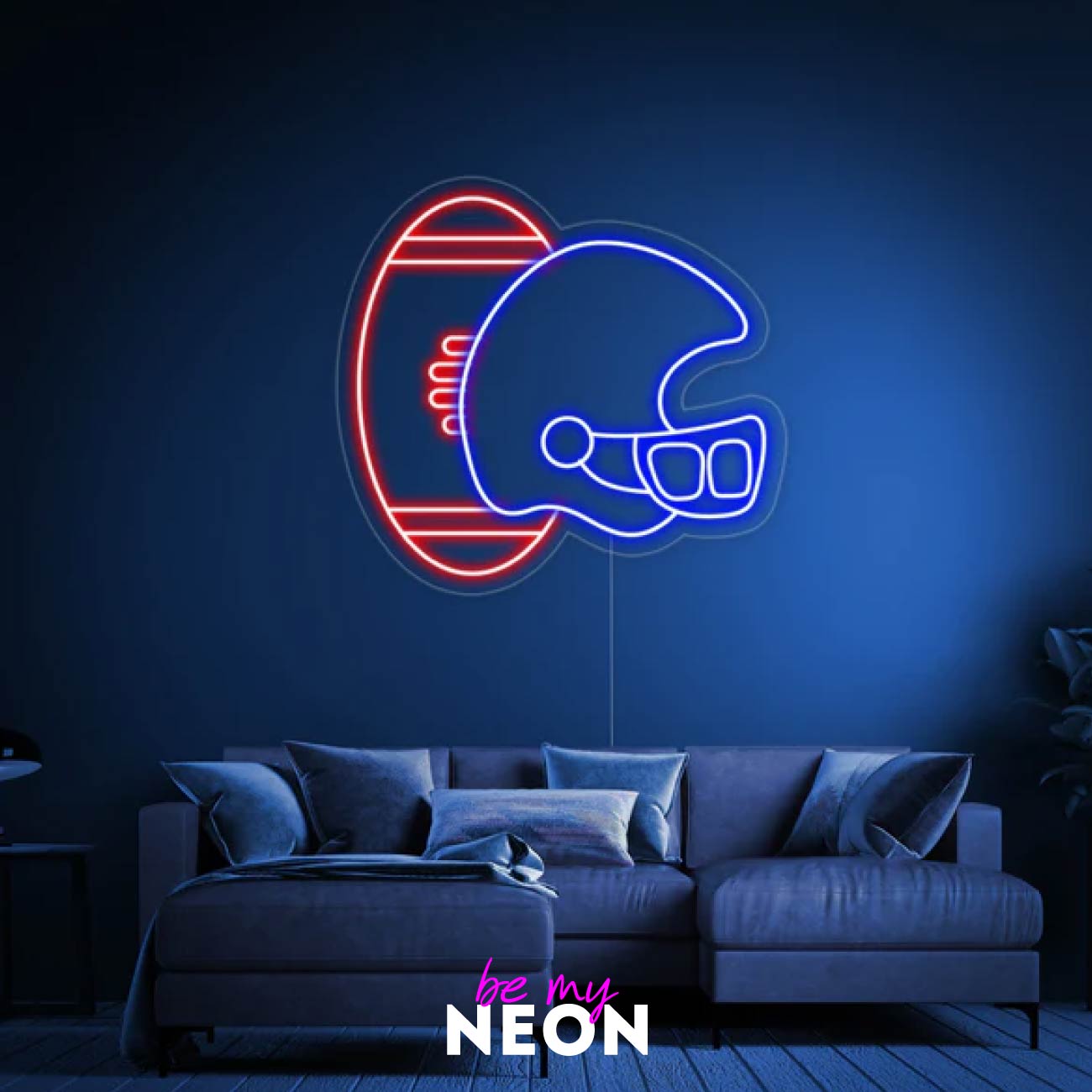 "Rugby - Sport Symbol" LED Neonschild
