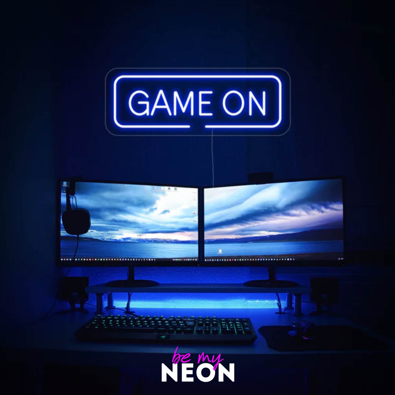 "GAME ON - Gaming" Leuchtmotiv aus LED Neon