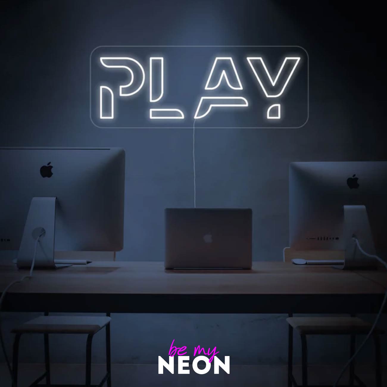 "PLAY Musik" Leuchtmotiv aus LED Neon
