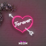 "Forever Herz" Liebes - Leuchtmotiv aus LED Neon