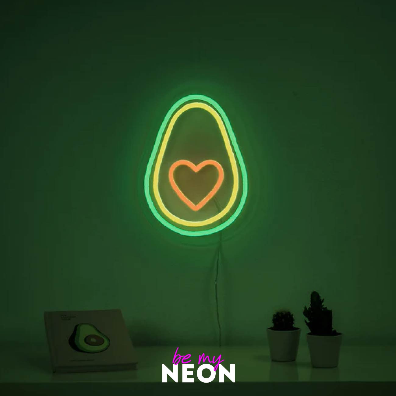 "Avocado Herz" LED Neonschild