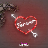 "Forever Herz" Liebes - Leuchtmotiv aus LED Neon