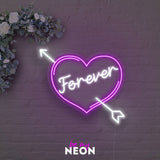 "Forever Herz" Liebes - Leuchtmotiv aus LED Neon