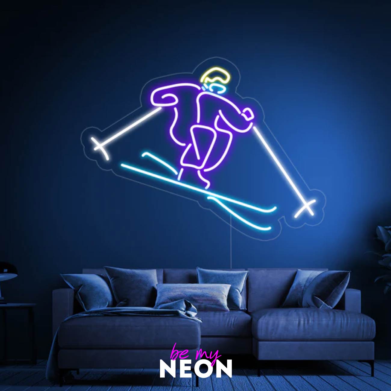 "Skifahrer - Sport" LED Neonschild