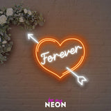 "Forever Herz" Liebes - Leuchtmotiv aus LED Neon