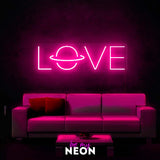 "Love - Saturn" Leuchtmotiv aus LED Neon