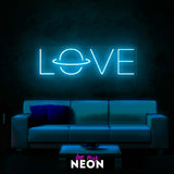 "Love - Saturn" Leuchtmotiv aus LED Neon