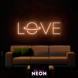"Love - Saturn" Leuchtmotiv aus LED Neon
