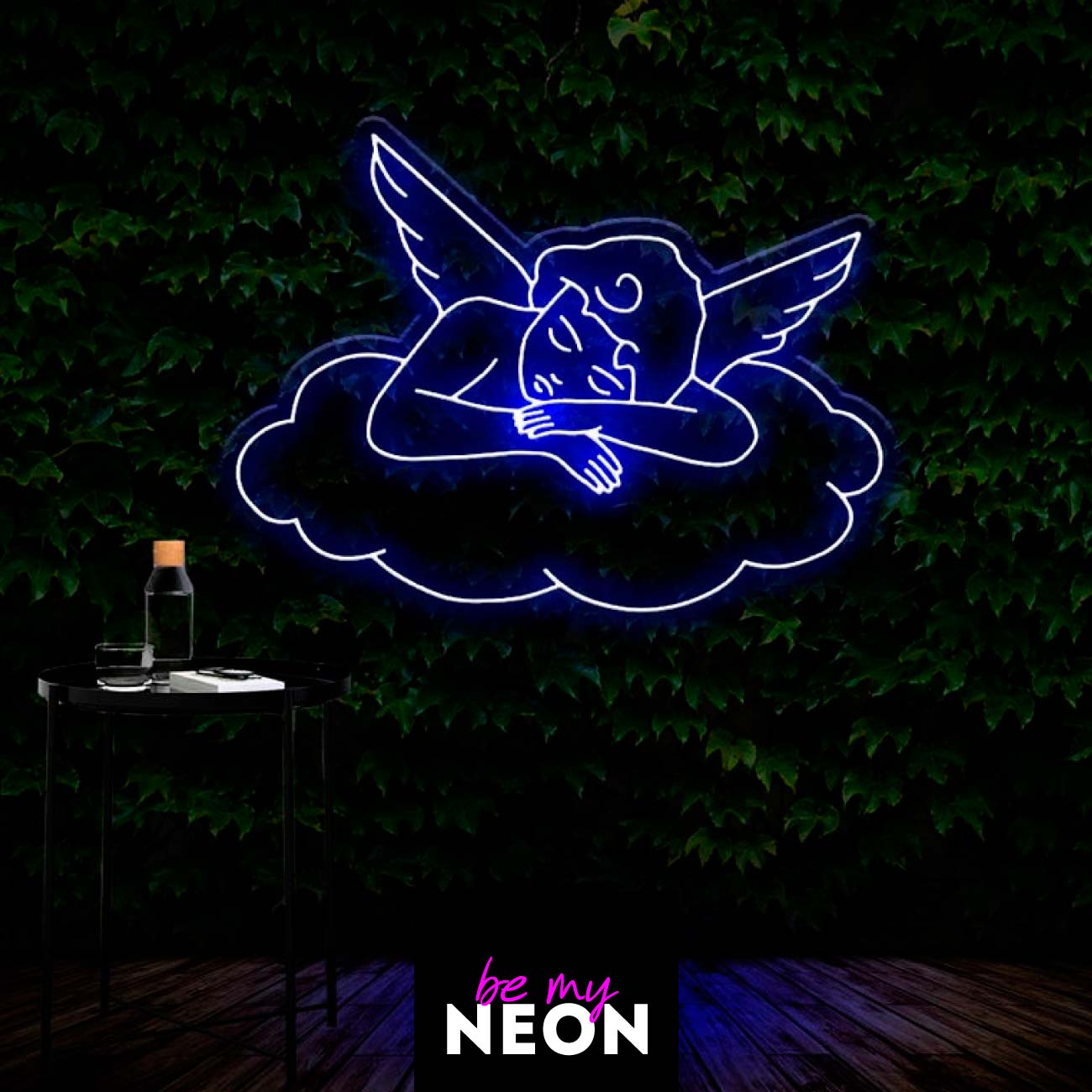 "Schlafender Engel" Leuchtmotiv aus LED Neon