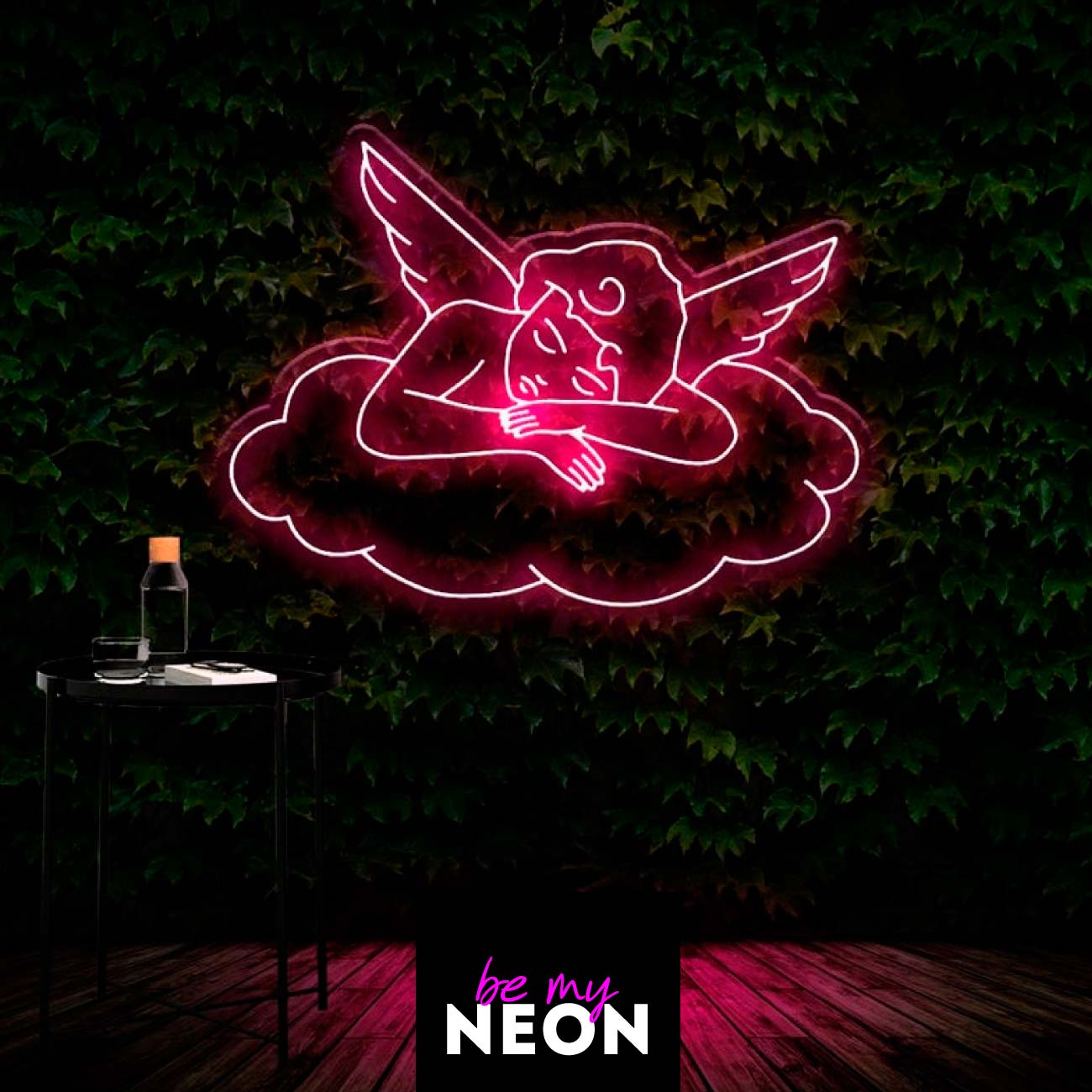 "Schlafender Engel" Leuchtmotiv aus LED Neon