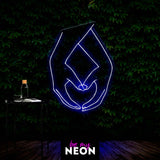"Hand Herz" Leuchtmotiv aus LED Neon