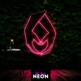 "Hand Herz" Leuchtmotiv aus LED Neon