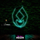 "Hand Herz" Leuchtmotiv aus LED Neon