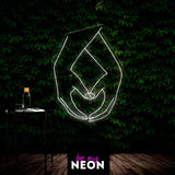 "Hand Herz" Leuchtmotiv aus LED Neon
