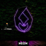 "Hand Herz" Leuchtmotiv aus LED Neon