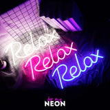 "Relax" Leuchtmotiv aus LED Neon