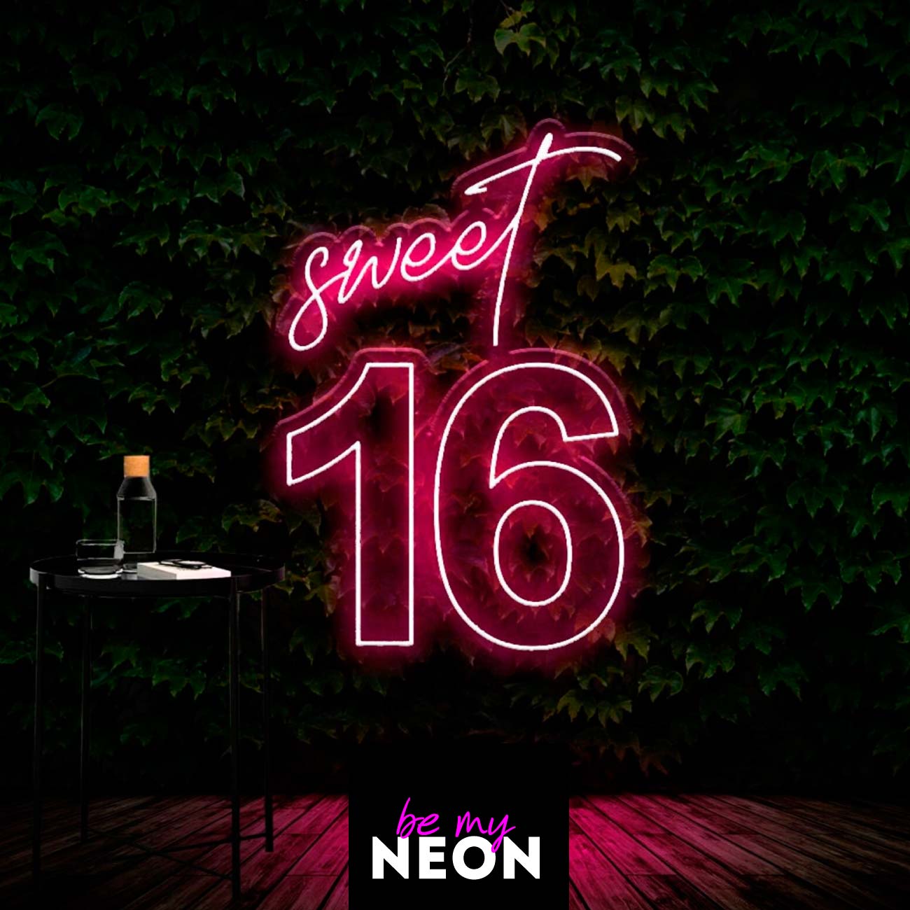 "Sweet Sixteen - 16er Geburtstag" Leuchtmotiv aus LED Neon