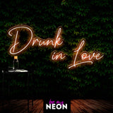 "Drunk In Love" Liebes - Leuchtmotiv aus LED Neon