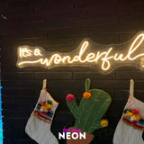 "it is a wonderful life" Leuchtmotiv aus LED Neon