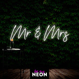 "Mr & Mrs" Hochzeits - Leuchtmotiv aus LED Neon