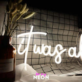 "it was all a dream" LED Neonschild