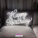 "Happy Birthday" Leuchtmotiv aus LED Neon