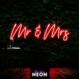"Mr & Mrs" Hochzeits - Leuchtmotiv aus LED Neon