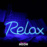 "Relax" Leuchtmotiv aus LED Neon