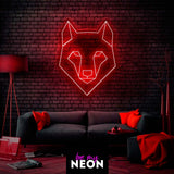 "Wolf" Leuchtmotiv aus LED Neon