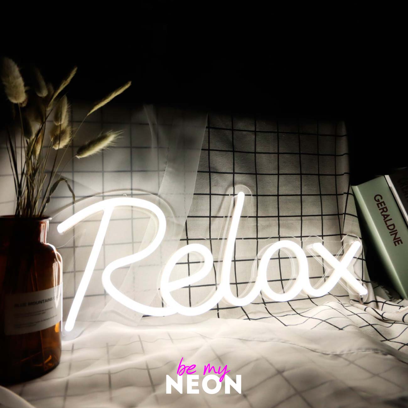 "Relax" Leuchtmotiv aus LED Neon