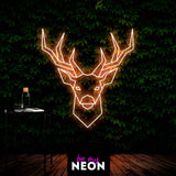 "Hirsch / Rehgeweih" Leuchtmotiv aus LED Neon