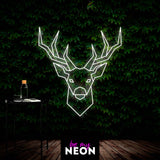 "Hirsch / Rehgeweih" Leuchtmotiv aus LED Neon