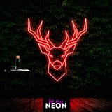 "Hirsch / Rehgeweih" Leuchtmotiv aus LED Neon