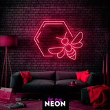 "Biene" Leuchtmotiv aus LED Neon