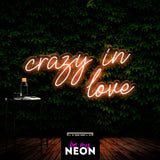 "Crazy In Love" Liebes - Leuchtschirft aus LED Neon