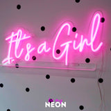 "it is a girl" Leuchtmotiv aus LED Neon