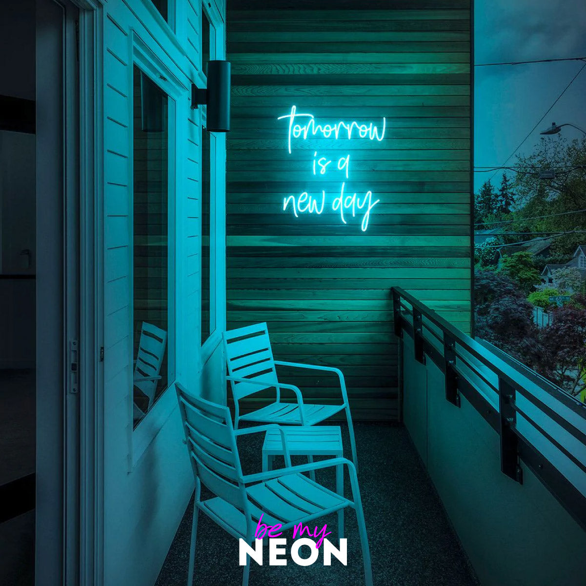 "tomorrow is a new day" LED Neonschild