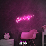 "get lucky" Leuchtmotiv aus LED Neon