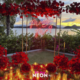 "Marry Me" Leuchtmotiv aus LED Neon