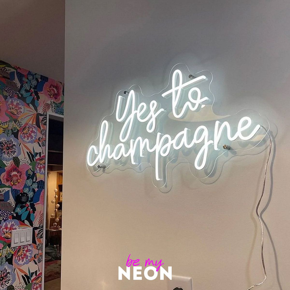 "Yes to Champagne" LED Neonschild